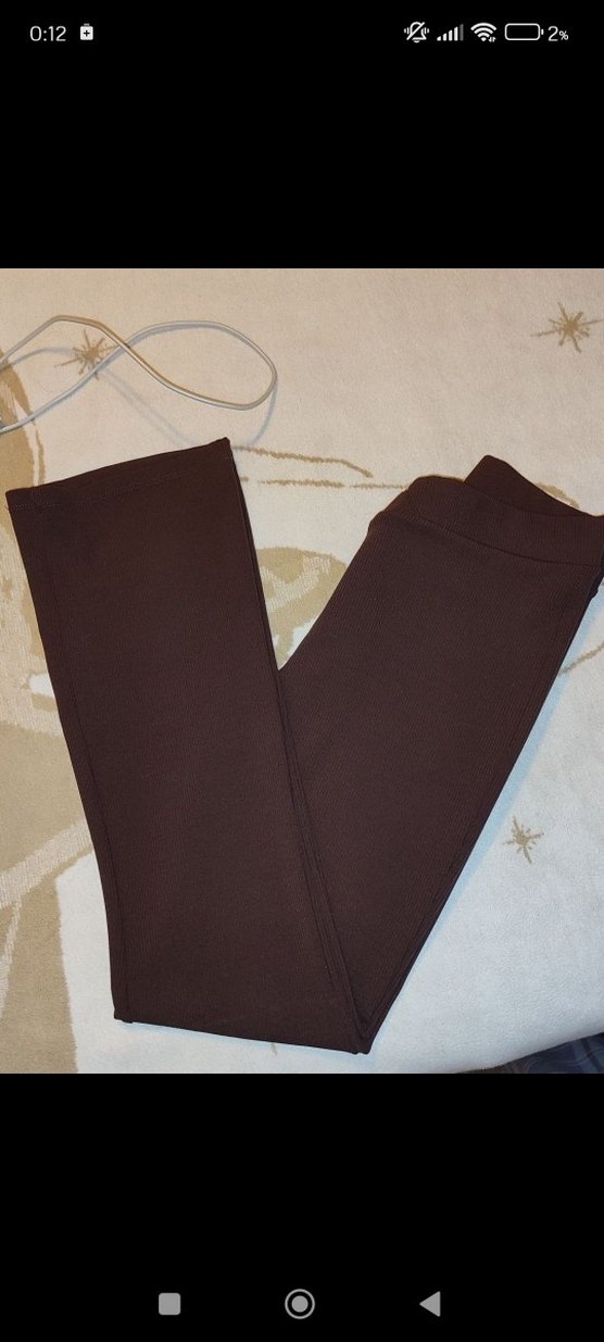 Kahverengi ispanyol paça tayt - Görsel 3