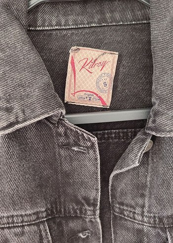 Gri Uzun Kadın Denim Ceket - Görsel 3