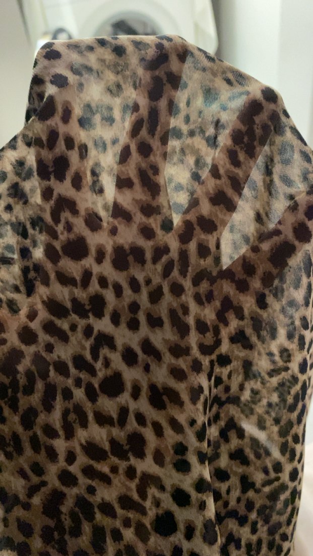 Leopar Desenli Kadın Tül Gömlek - Görsel 3