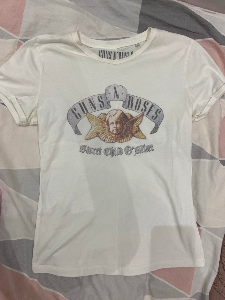 Beyaz Melek Baskılı Lolita Tişört - Görsel 2