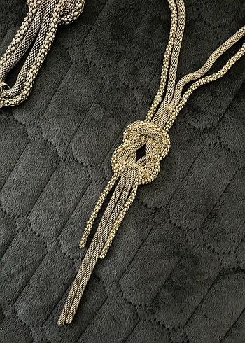 Gold Zincir Detaylı kolye bileklik - Görsel 3