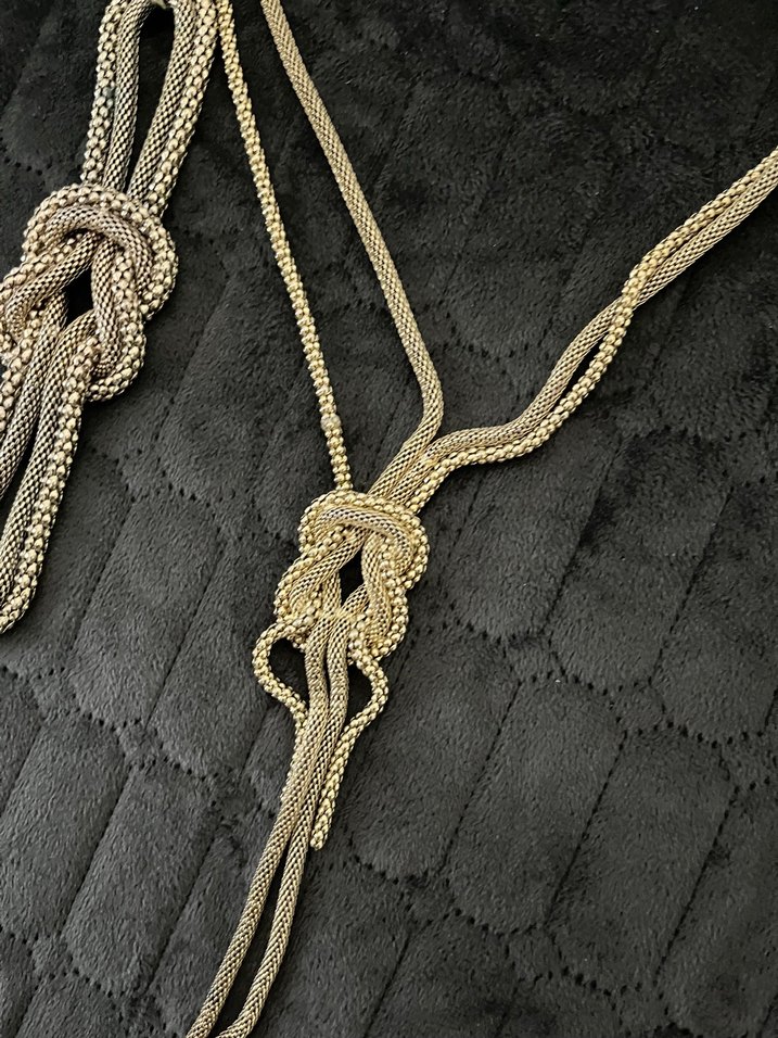 Gold Zincir Detaylı kolye bileklik - Görsel 2