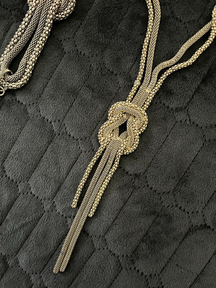 Gold Zincir Detaylı kolye bileklik - Görsel 3