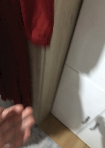 l Beden Koyu Kırmızı Pilili Uzun Kadın Elbise