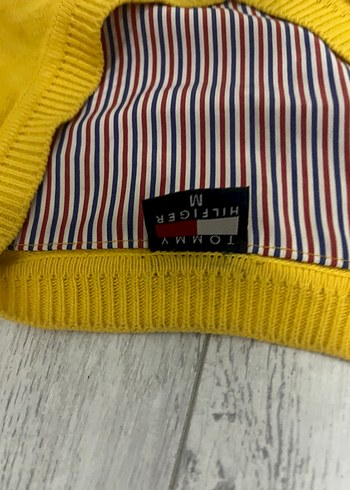 Sarı V Yaka Erkek Keten Triko - Görsel 5