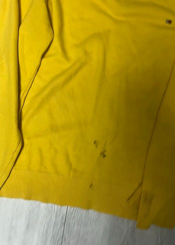 Sarı V Yaka Erkek Keten Triko - Görsel 3