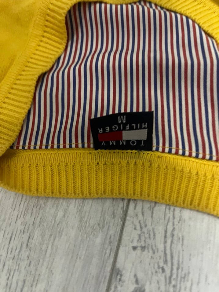 Sarı V Yaka Erkek Keten Triko - Görsel 5