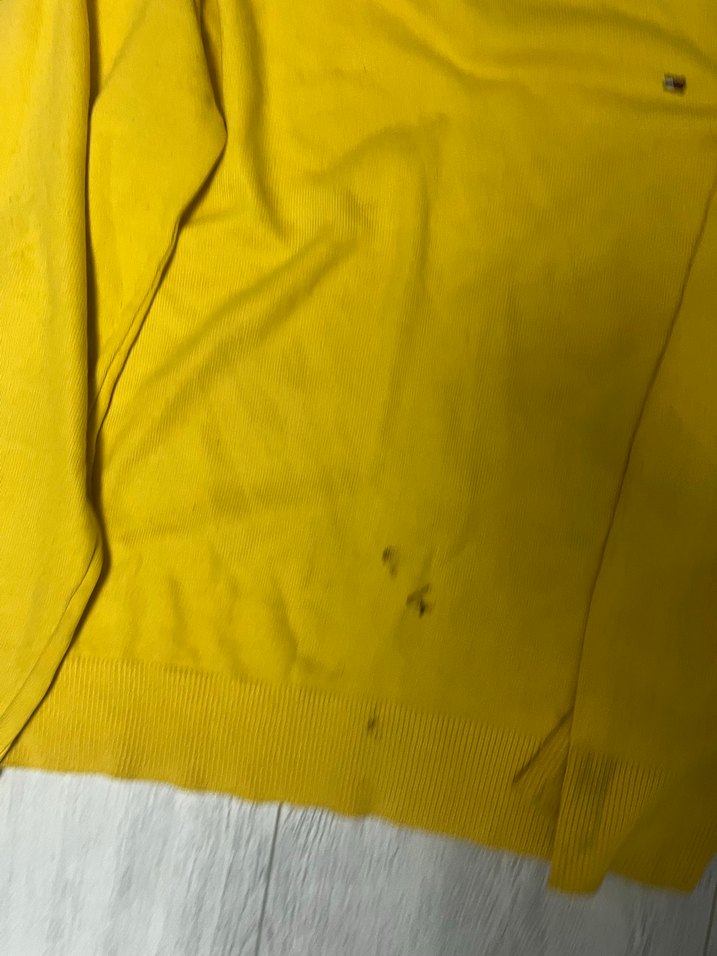 Sarı V Yaka Erkek Keten Triko - Görsel 3