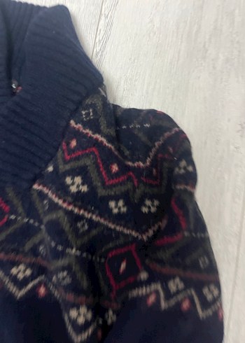 Erkek Çok Renkli Yün Yaka Detaylı Kazak - Görsel 2