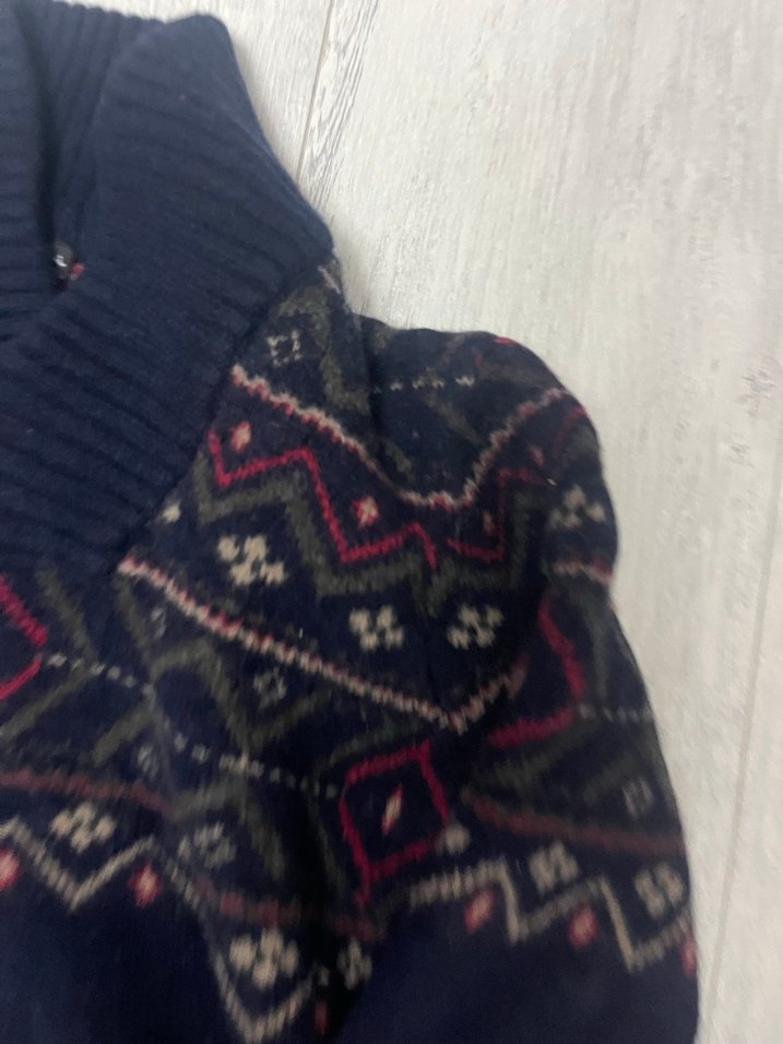 Erkek Çok Renkli Yün Yaka Detaylı Kazak - Görsel 2