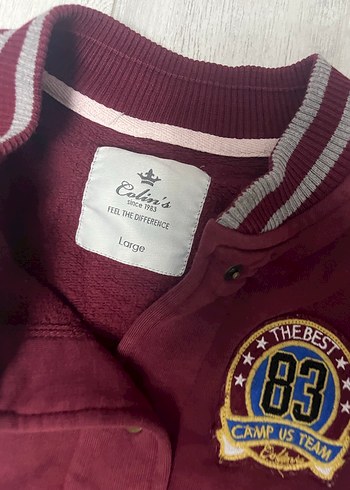 Bordo Gri Erkek Çocuk Düğmeli Ceket - Görsel 3