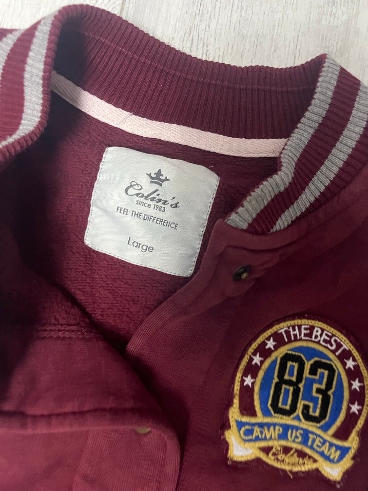 Bordo Gri Erkek Çocuk Düğmeli Ceket - Görsel 3