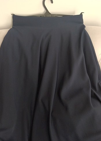 Mavi İşlemeli Pilili Hamile Eteği - Görsel 5