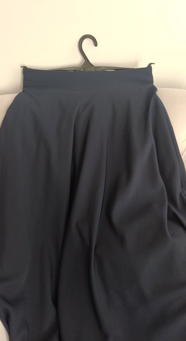 Mavi İşlemeli Pilili Hamile Eteği - Görsel 5