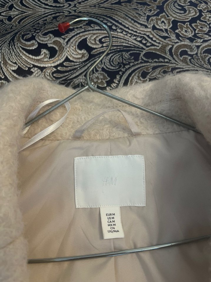 Bej Midi Kadın Kaban, Kürklü ve Rahat Kesim - Görsel 2