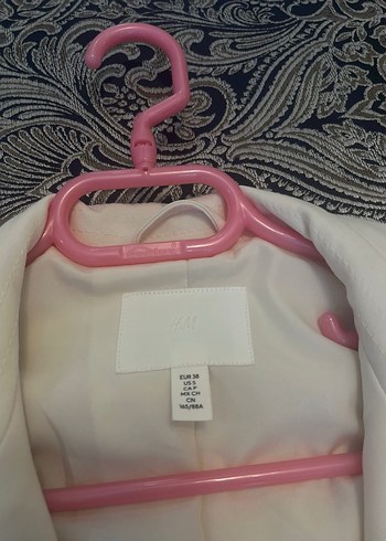 Beyaz Kadın Kemerli Uzun Trençkot H&M - Görsel 2