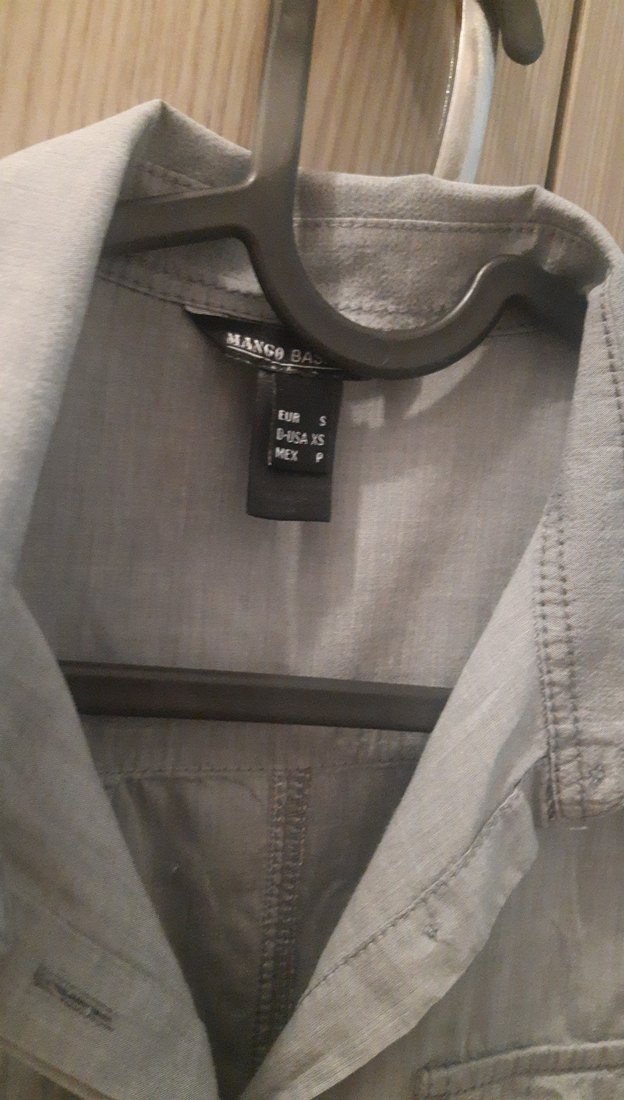 Gri Düğmeli Uzun Kollu Kadın Gömlek - Görsel 2