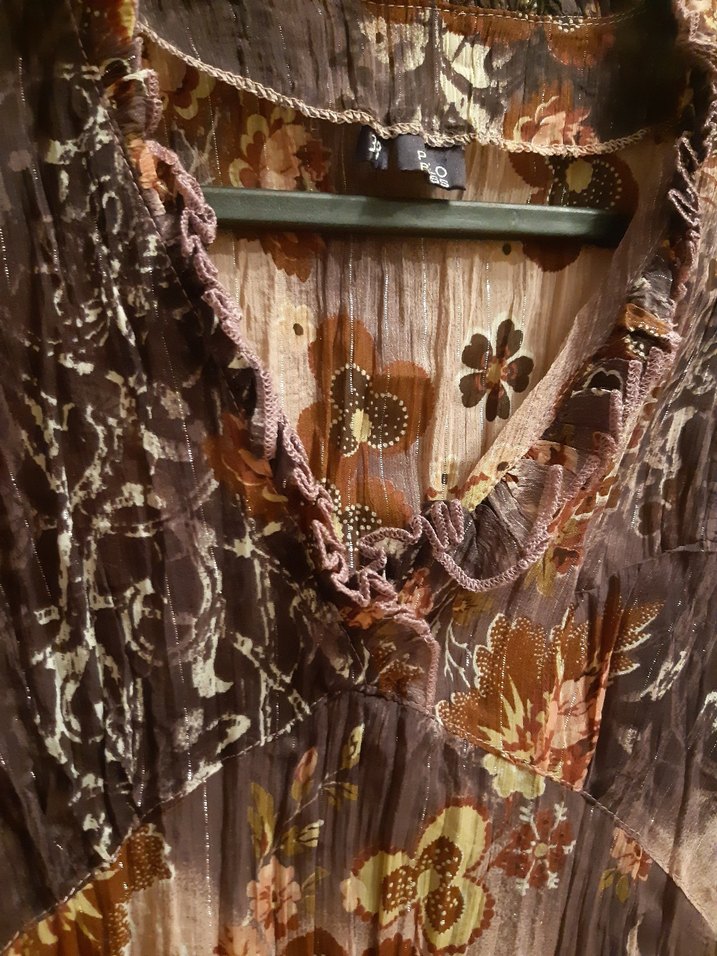 Bohem Uzun Kollu V Yaka  Tunik - Görsel 3