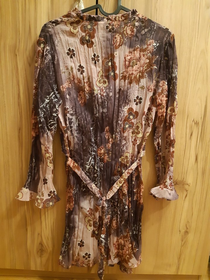 Bohem Uzun Kollu V Yaka  Tunik - Görsel 4