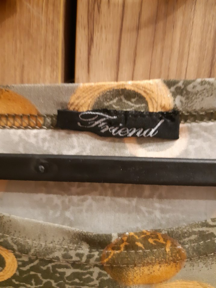 Düğmeli Vintaj Desenli Kadın bluz - Görsel 3