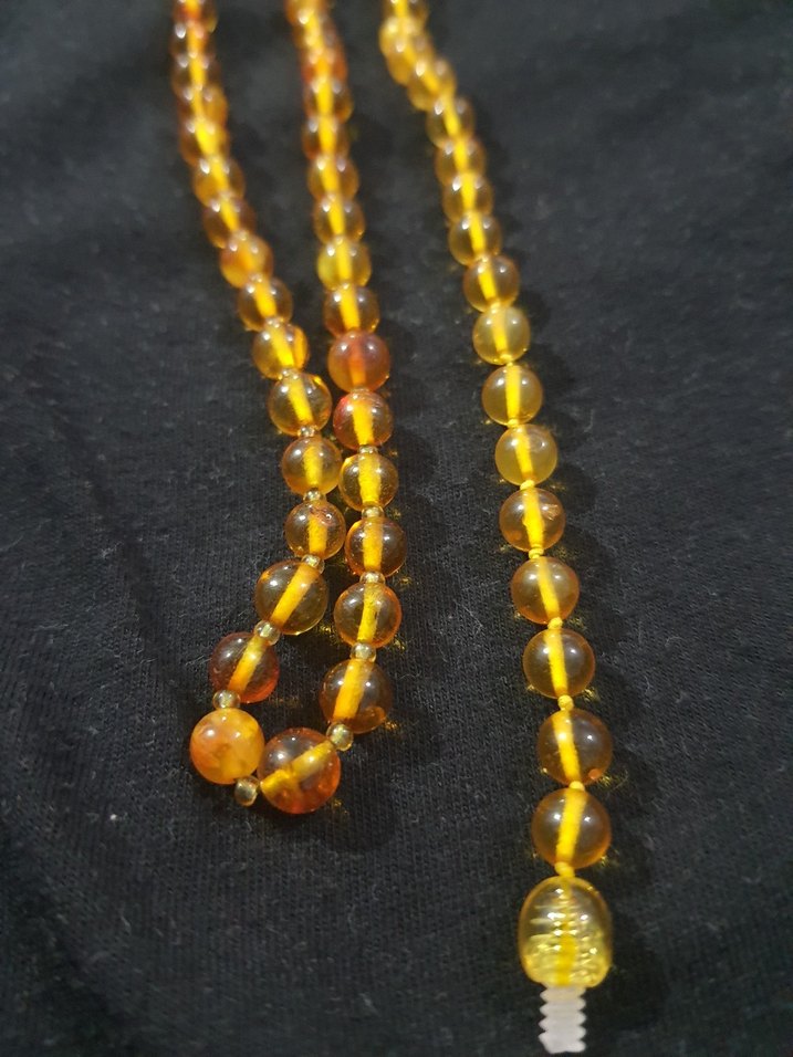 yetişkin ve çocuk damla kehribar kolye - Görsel 2