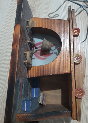 Ahşap Minyatür Ev Masaustu Lambasi - Görsel 7