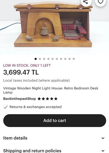 Ahşap Minyatür Ev Masaustu Lambasi - Görsel 2