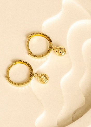 14 Ayar 1.1 gram Altın Sallantili Küpe - Görsel 6