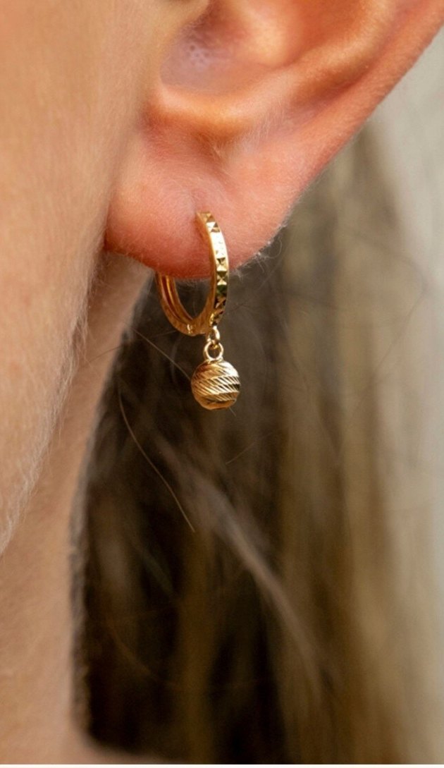 14 Ayar 1.1 gram Altın Sallantili Küpe - Görsel 4