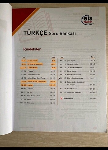  Tyt-Ayt Türkçe Eis Yayınları Soru Bankası 