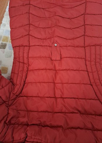 Kırmızı Fermuarlı Kadın Kışlık Mont - Görsel 4