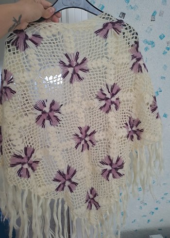 Dantel Detaylı Bohem Kadın Triko Şal - Görsel 2