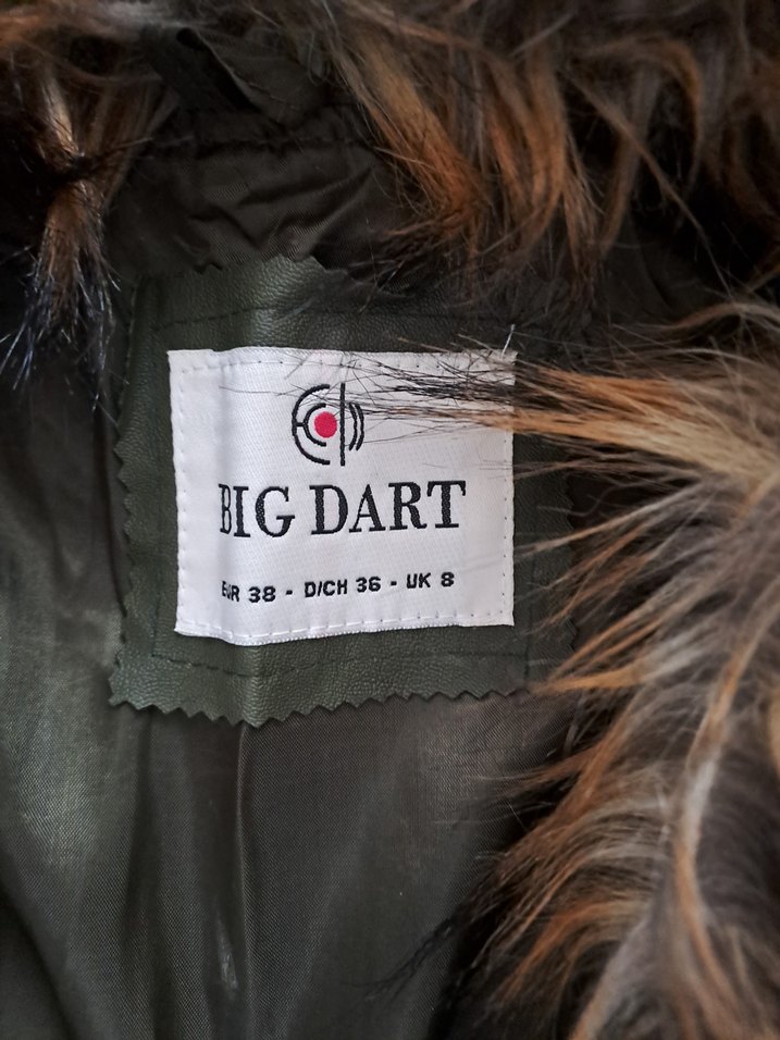 Kürk Detaylı Uzun Deri Kadın Kaban - Görsel 2