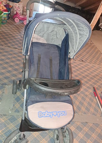 Mavi ve Gri Bebek Arabası - Görsel 3