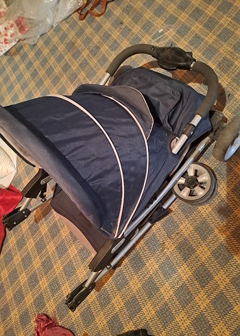 Mavi ve Gri Bebek Arabası - Görsel 2