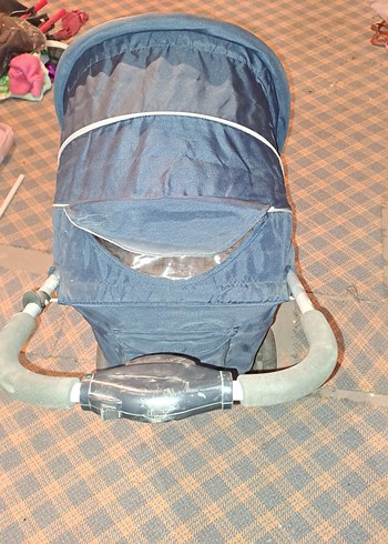 Mavi ve Gri Bebek Arabası - Görsel 7