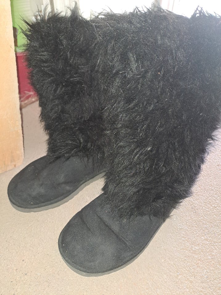 Kürklü Gri Kadın Dolgu Topuk Bot - Görsel 2