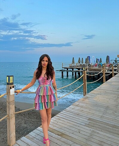 xs Beden çeşitli Renk New Arrivals lily rose rainbow waves elbise