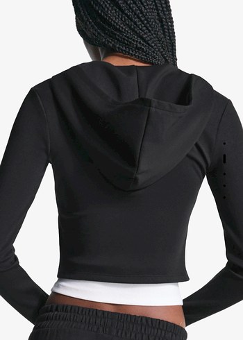 s Beden Bershka Siyah Fermuarlı Kadın Bomber Ceket