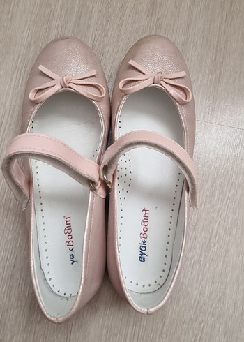 Kız Çocuk Pembe Tokalı Babet Ayakkabı - Görsel 3