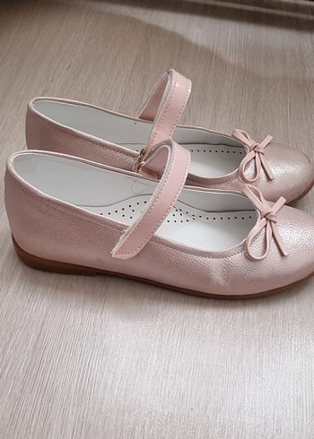 Kız Çocuk Pembe Tokalı Babet Ayakkabı - Görsel 5