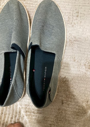 43 numara-Gri Keten Erkek Espadril - Görsel 2