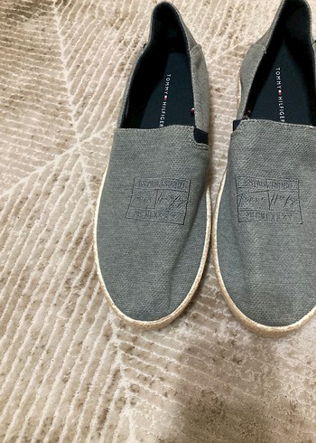 43 numara-Gri Keten Erkek Espadril - Görsel 6