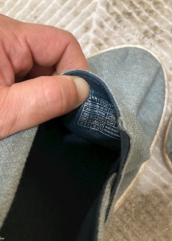 43 numara-Gri Keten Erkek Espadril - Görsel 5