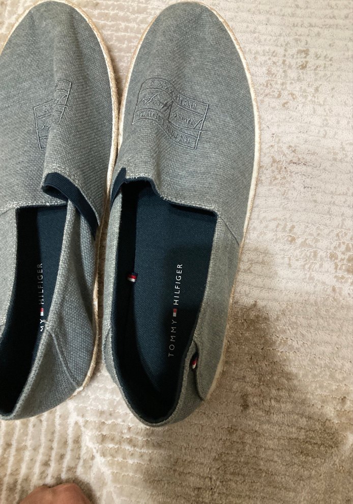 43 numara-Gri Keten Erkek Espadril - Görsel 2