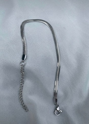 Beden Gri Minimalist Unisex Kolye ve Bileklik Seti