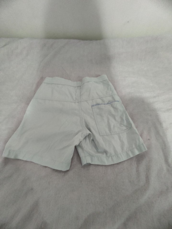 Gri Keten şort - Görsel 3