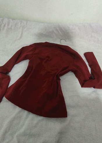 Bordo Kadın Uzun Kollu Bluz - Görsel 3