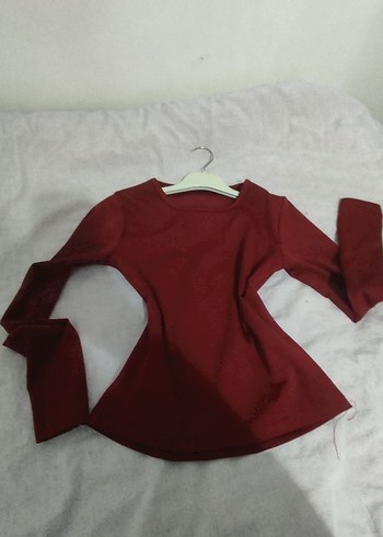 Bordo Kadın Uzun Kollu Bluz - Görsel 2