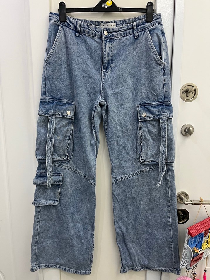 Kadın kargo  kot pantolon - Görsel 3